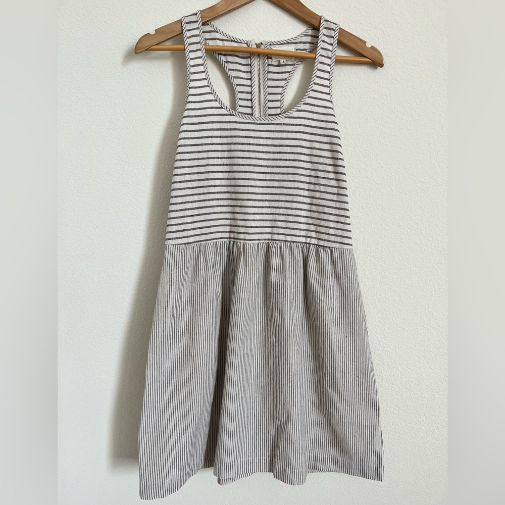 Striped linen dress